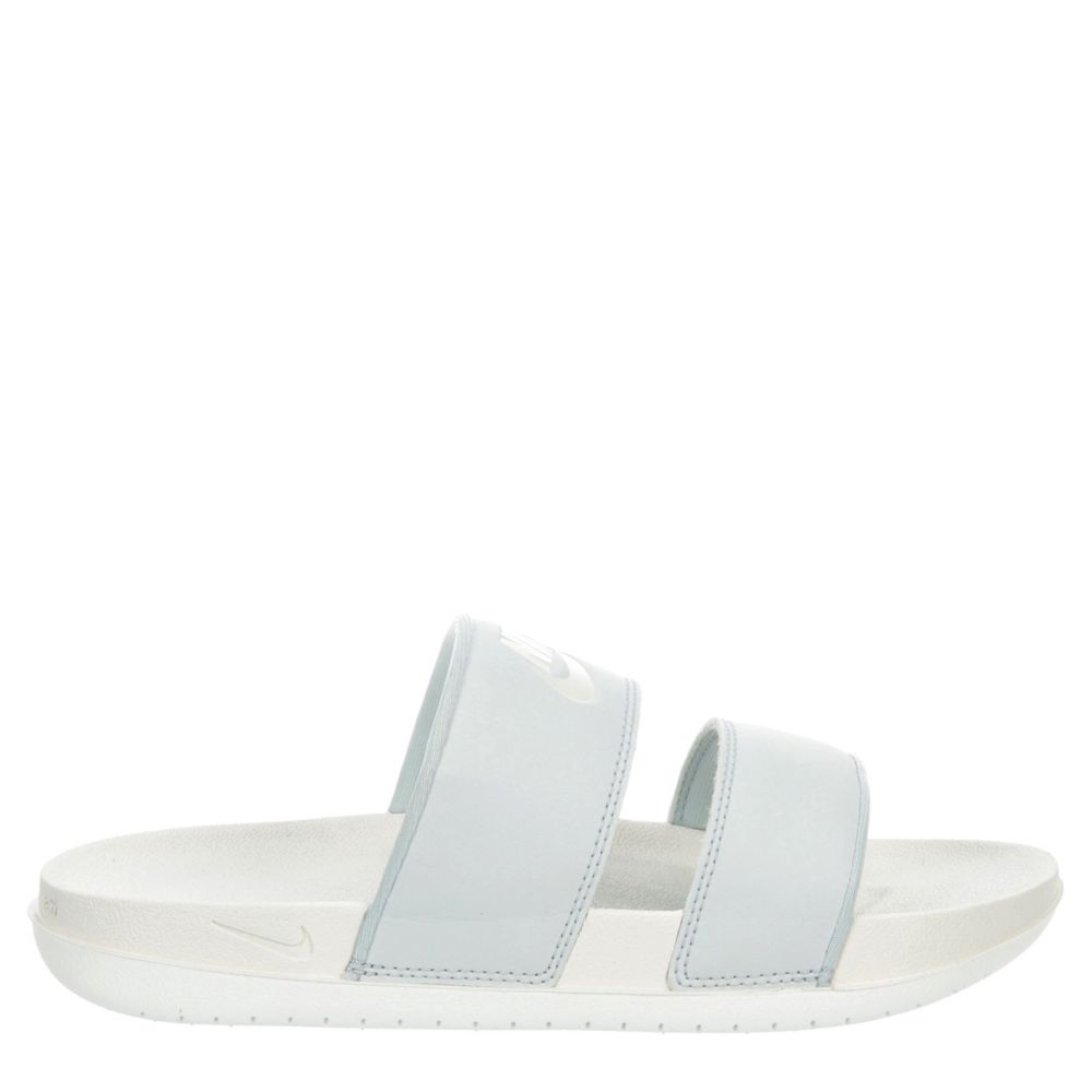 White nike double outlet strap slides