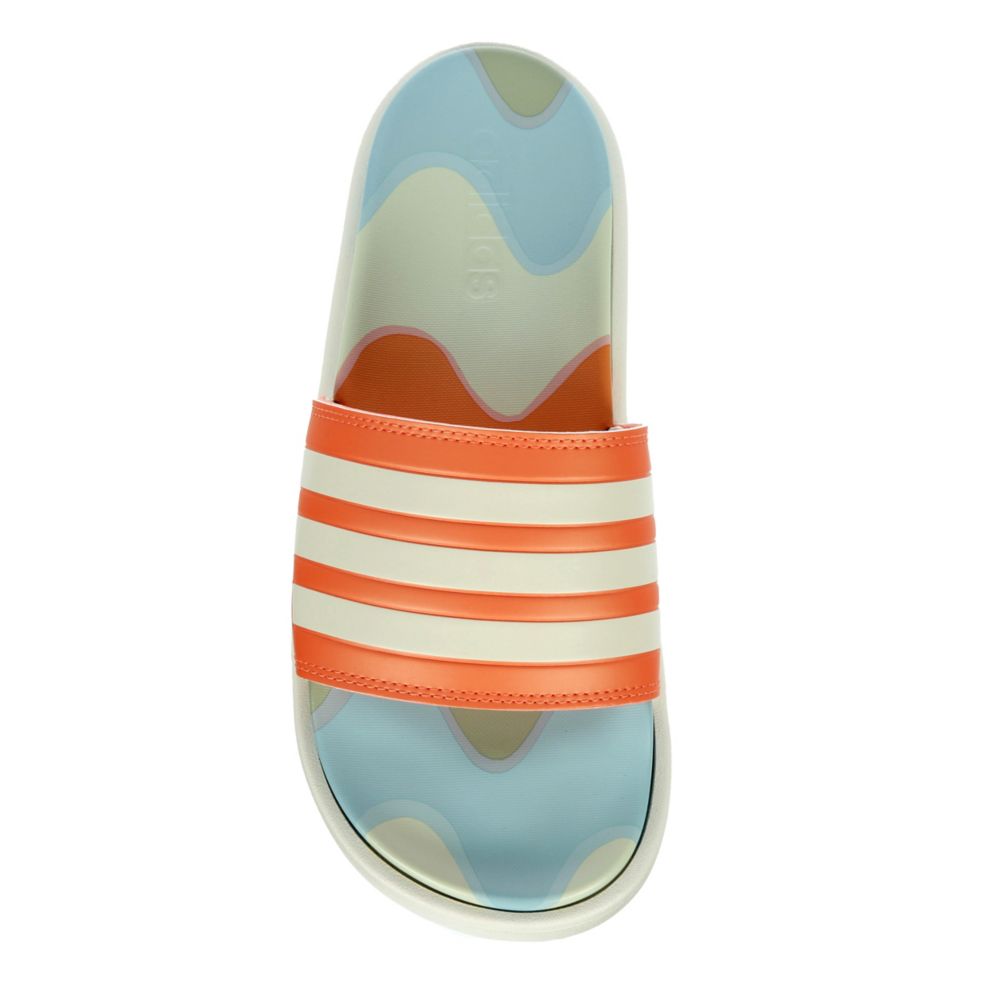 Coral Womens Adilette Platform Slide Sandal | Adidas | Rack Room Shoes