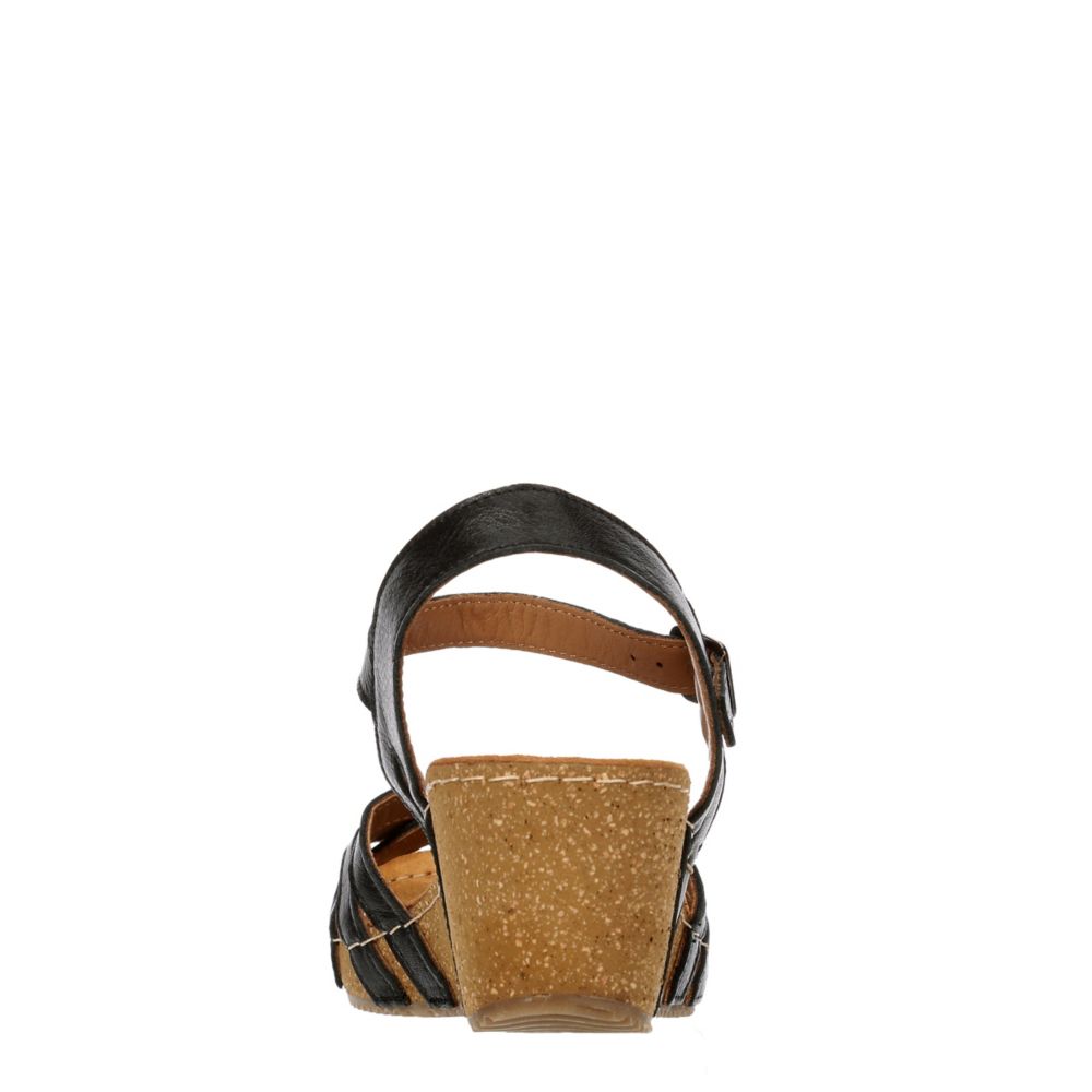 Black Bjorndal Womens Lily Wedge Sandal Rack Room Shoes