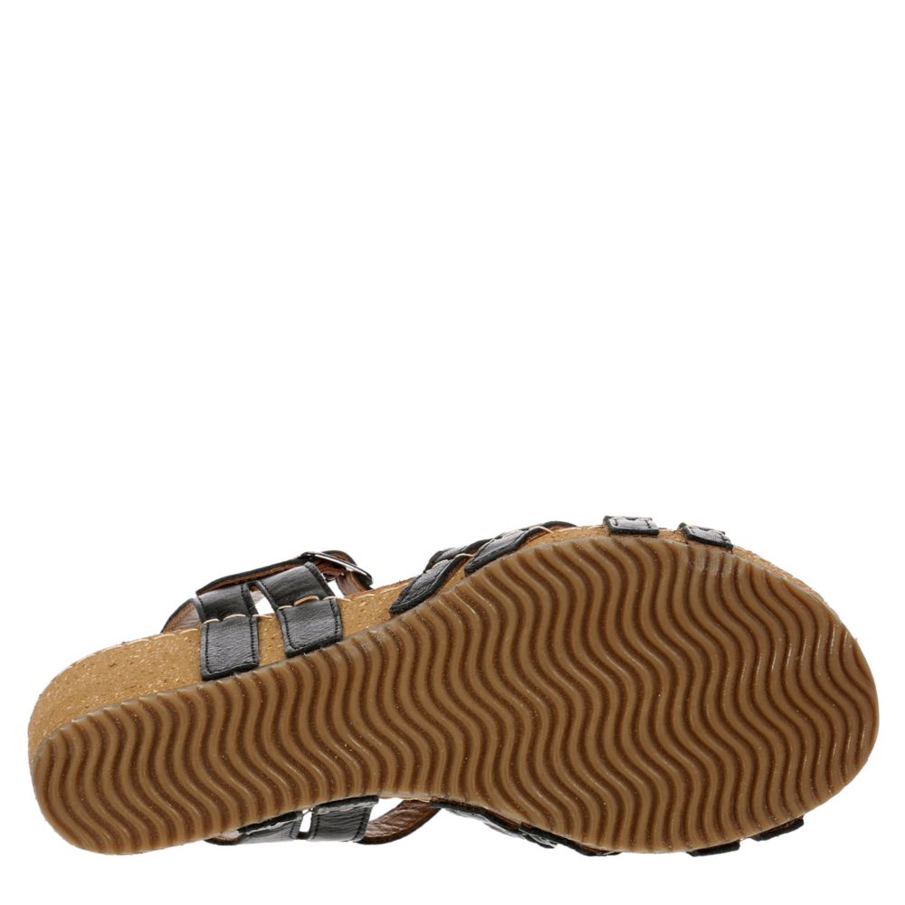 Black Bjorndal Womens Lily Wedge Sandal Rack Room Shoes