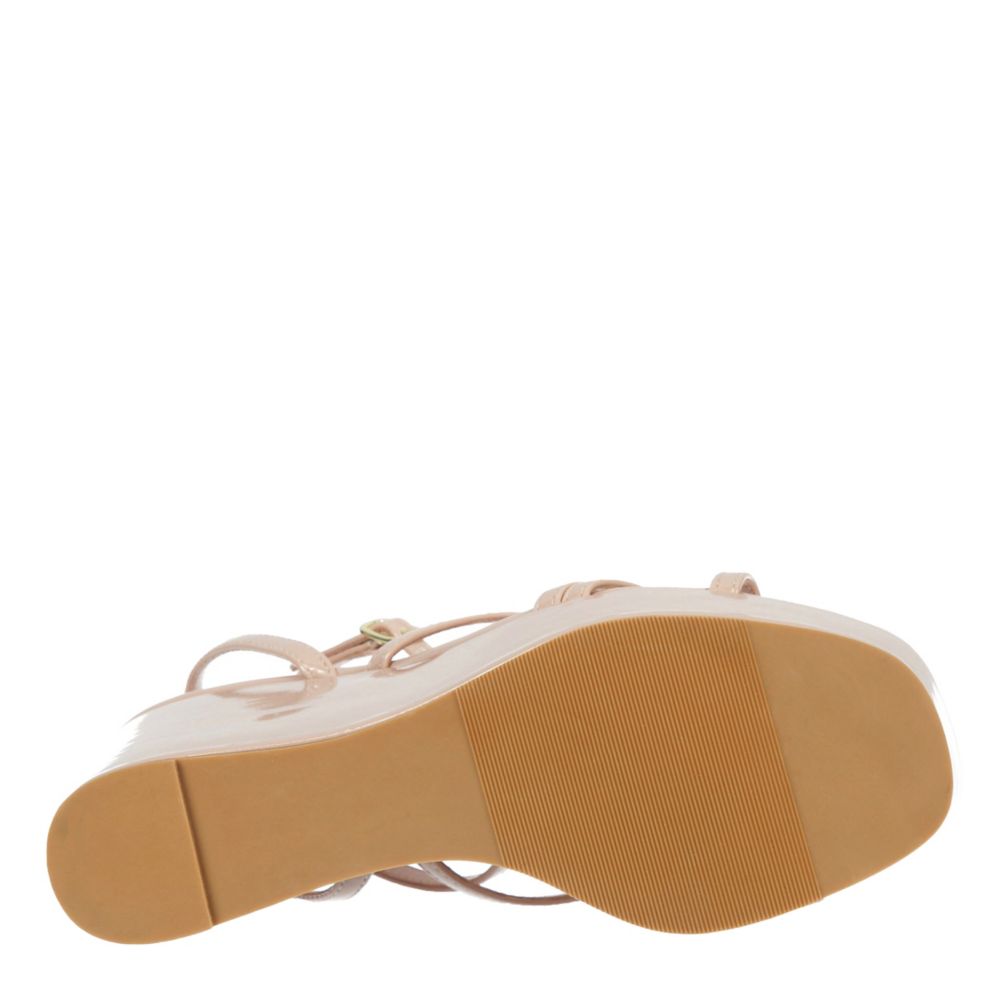 WOMENS MYAA NUDE PATENT WEDGE - NUDE