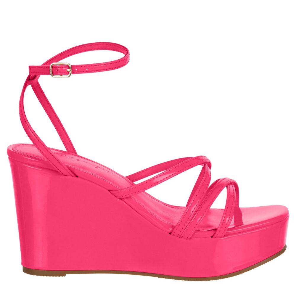 WOMENS MYAA BRIGHT PINK PATEN WEDGE BRIGHT PINK