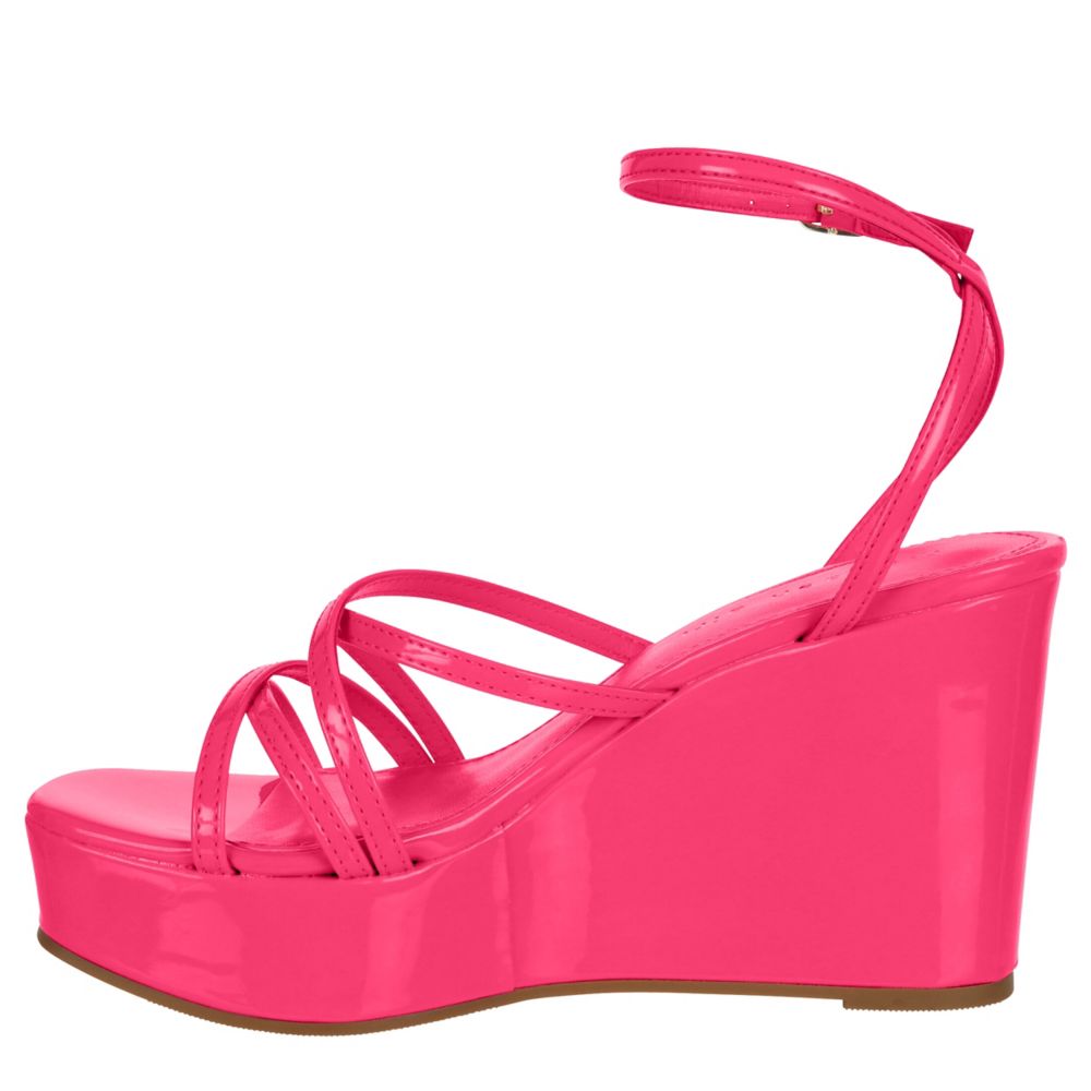 Women's hot pink wedge clearance sandals