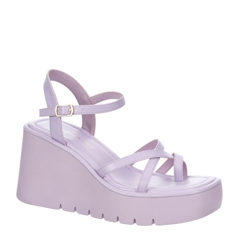 Lilac discount wedge sandals