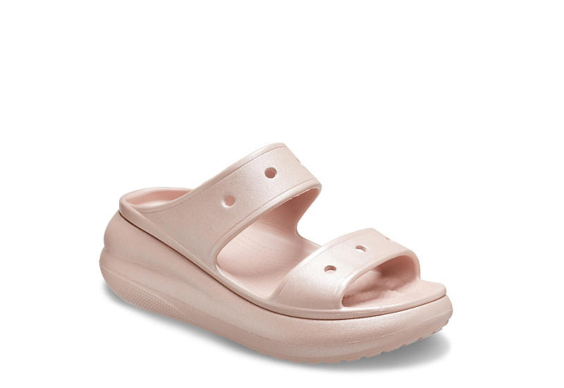 Lounge Verbetering stromen Pale Pink Crocs Womens Classic Crush Shimmer Sandal | Platform Sandals |  Rack Room Shoes
