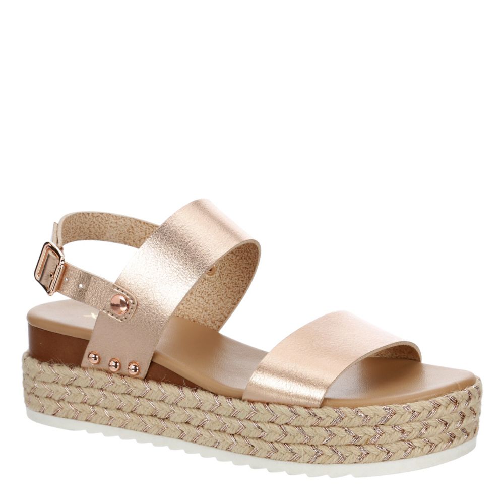 Rose Gold Xappeal Womens Amelia Wedge Sandal | Rack Room Shoes