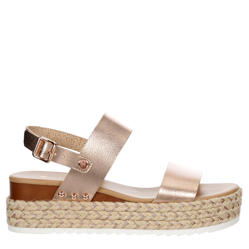 Rose Gold Xappeal Womens Amelia Wedge Sandal | Sandals | Rack Room Shoes