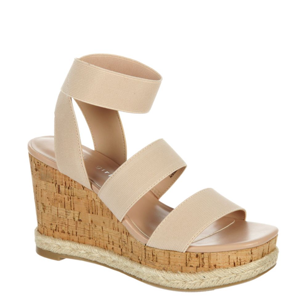 Nude Madden Girl Womens Marandaa Wedge Sandal | Rack Room Shoes