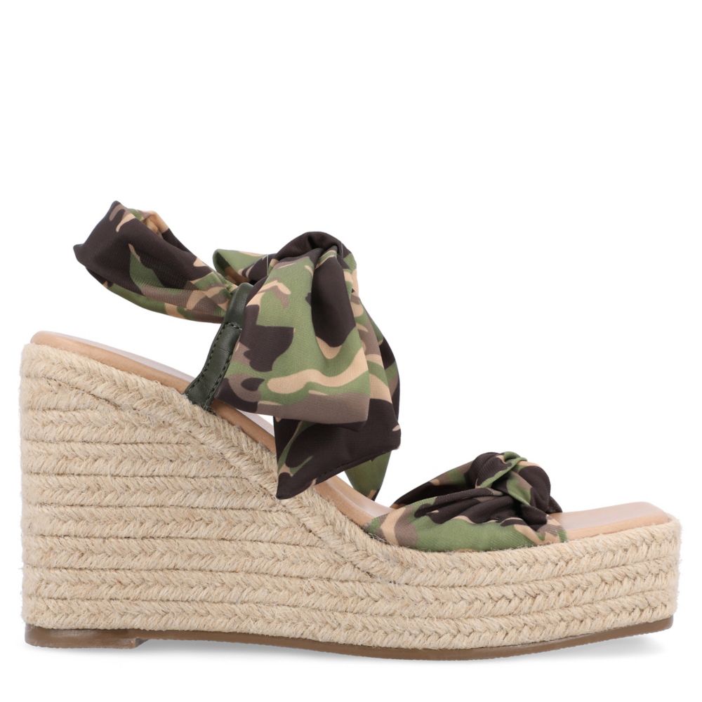 WOMENS SURRIA HIGH WEDGE SANDALS CAMO