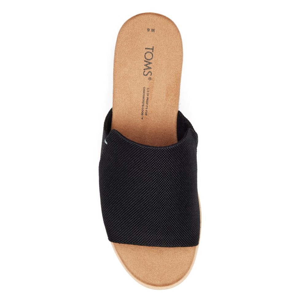 Black Toms Womens Diana Mule Sandal | Platform Sandals | Rack Room Shoes