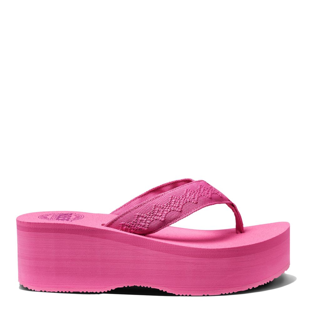 Pink Womens Sandy Hi Flip Flop Sandal, Reef