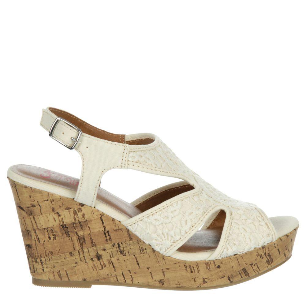 Natural Jellypop Womens Lisbon Wedge Sandal Rack Room Shoes