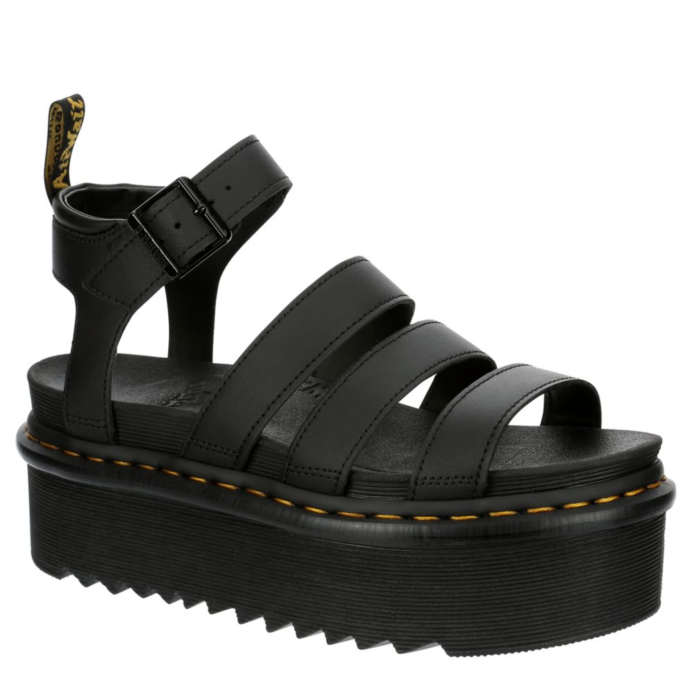 Black Dr.martens Womens Blaire Quad Hydro Sandal | Platform