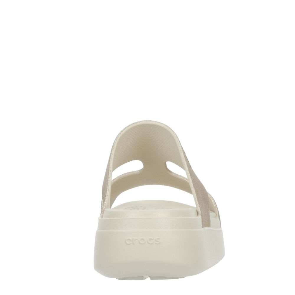 WOMENS GETAWAY GLITTER H-STRAP SLIDE - BONE