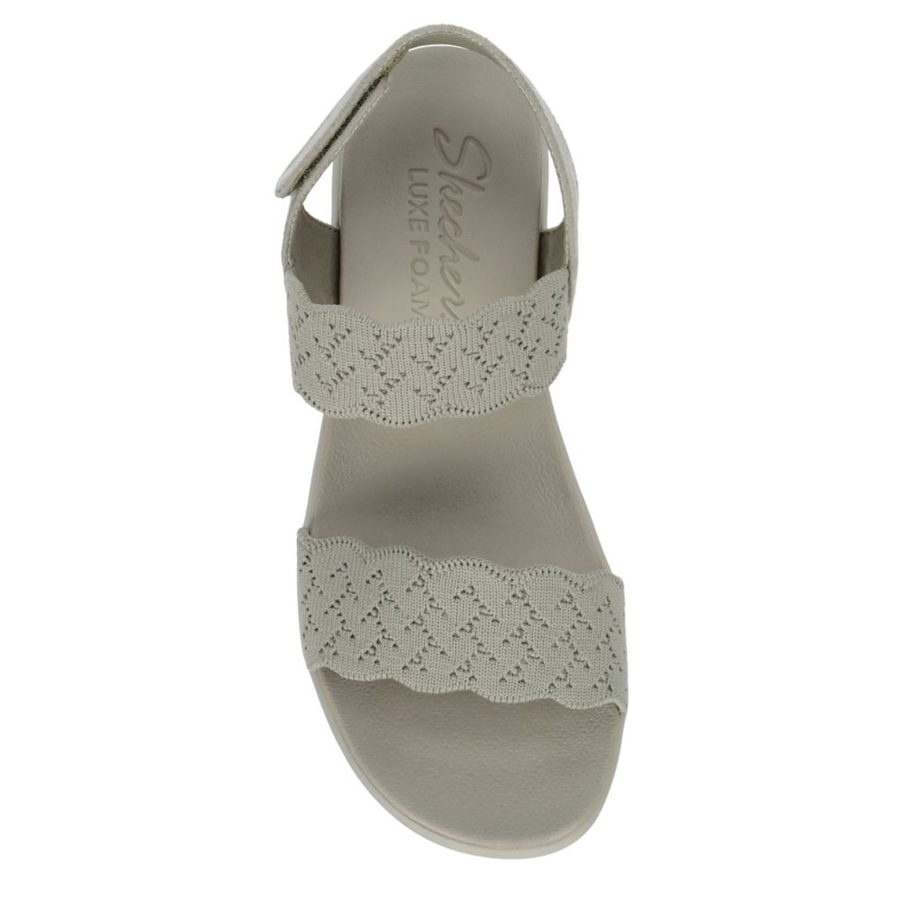 WOMENS ARYA SCALLOPED KNIT SLING SANDAL