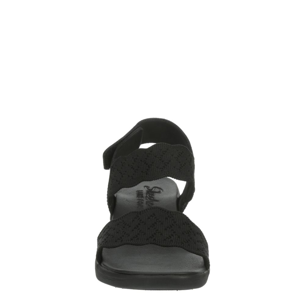 WOMENS ARYA SCALLOPED KNIT SLING SANDAL