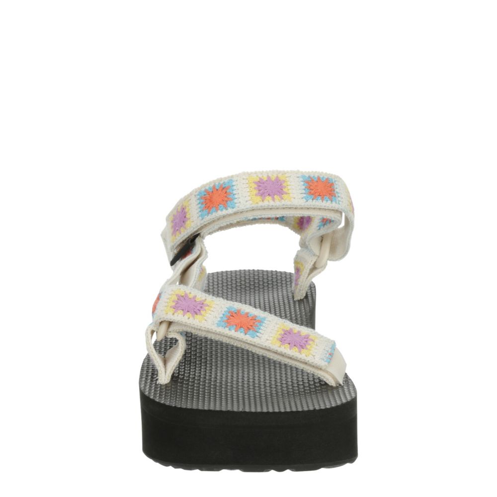 WOMENS FLATFORM CROCHET OUTDOOR SANDAL