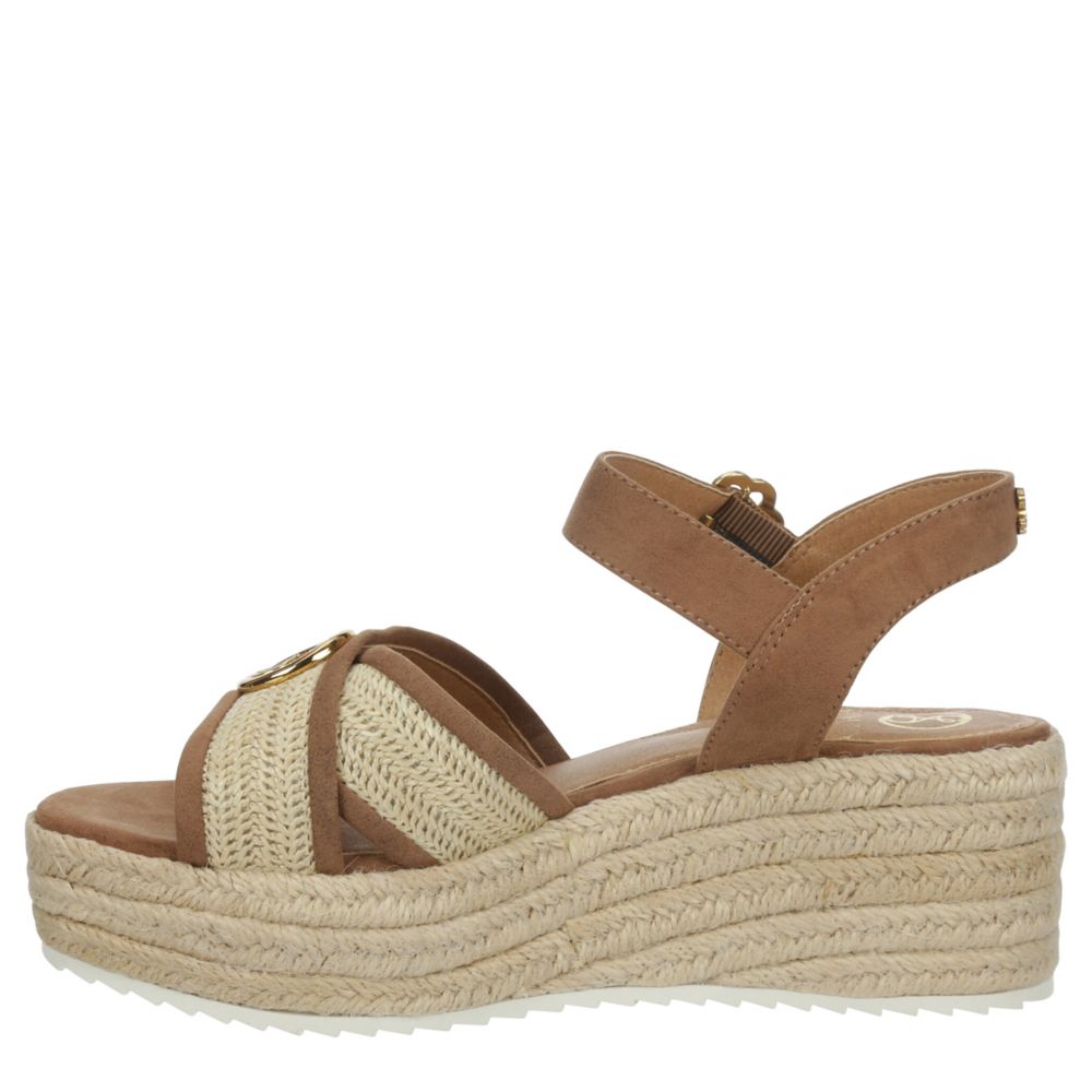 Natural Sam & Libby Womens Corrinne Wedge Sandal | Rack Room Shoes