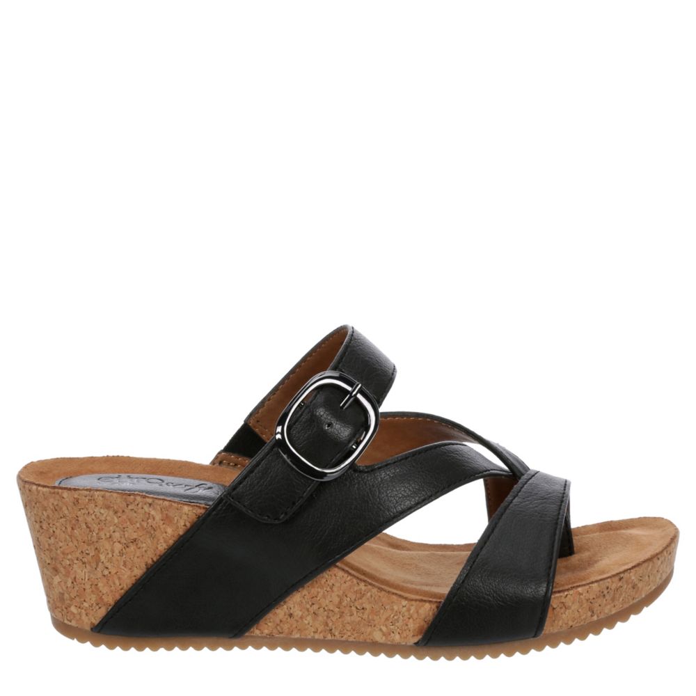 Black Eurosoft Womens Emrie Sandal | Rack Room Shoes