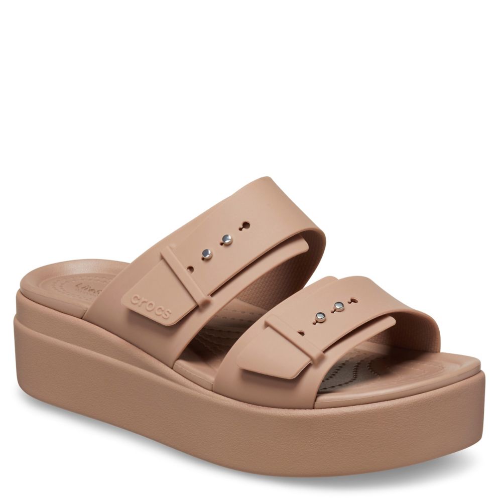 Crocs Womens Brooklyn Buckle Low Wedge Sandal | Rack Room Shoes