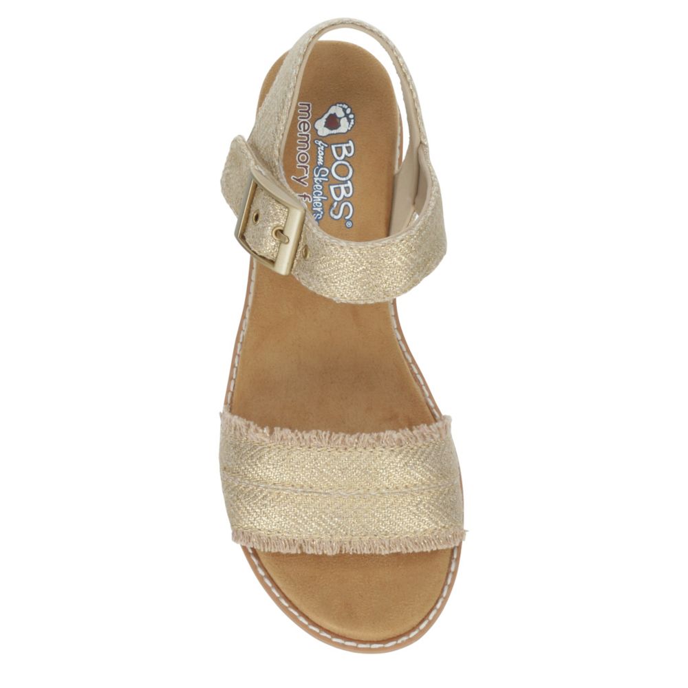skechers sandals gold