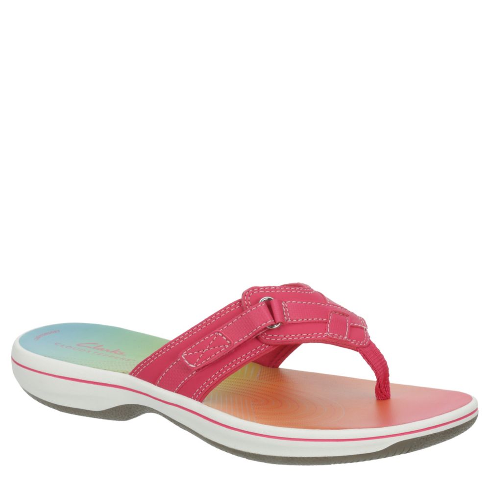 CLARKS WOMENS BREEZE SEA FLIP FLOP SANDAL Color Pop