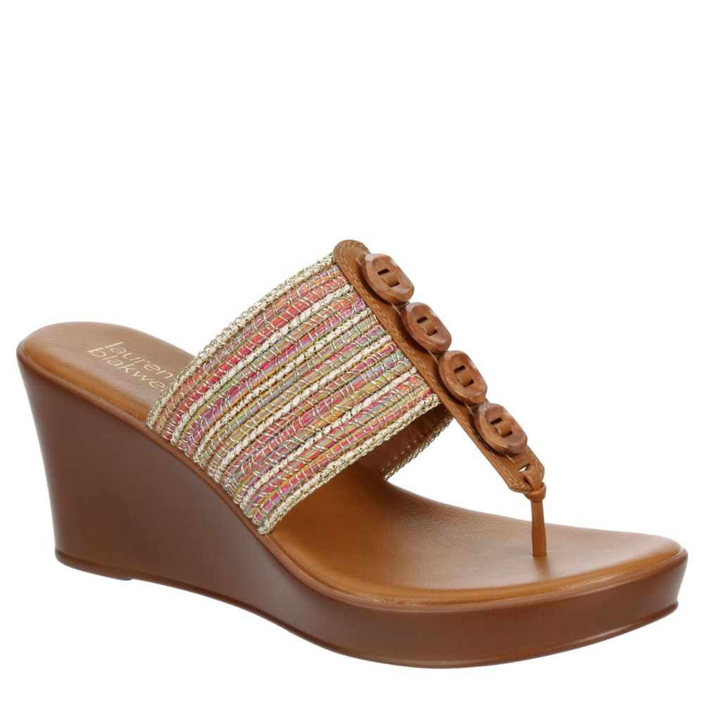 WOMENS MAHOGANY WEDGE SANDAL