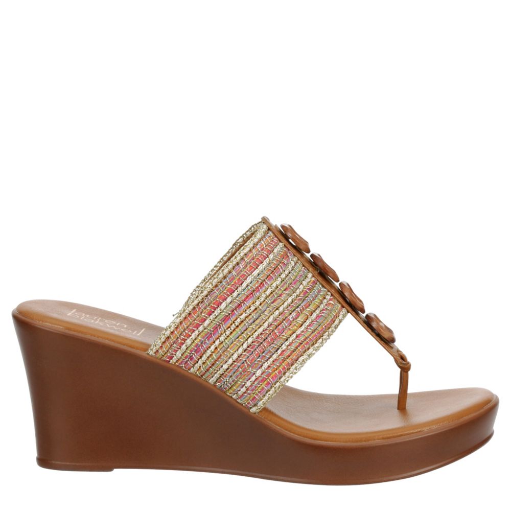 WOMENS MAHOGANY WEDGE SANDAL