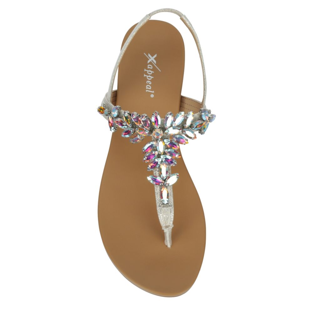 Silver Xappeal Womens Ainsley Flip Flop Sandal | Rack Room Shoes