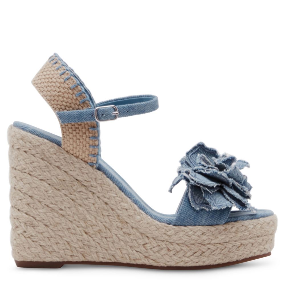 Light Blue Madden Girl Womens Nala Wedge Sandal | Rack Room Shoes