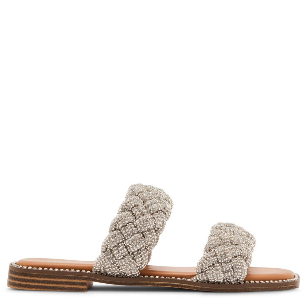 WOMENS PIA SLIDE SANDAL - SILVER