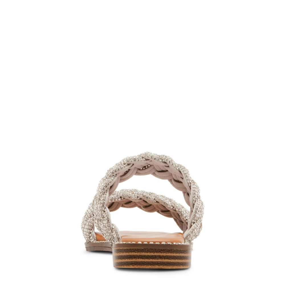 WOMENS PIA SLIDE SANDAL - SILVER