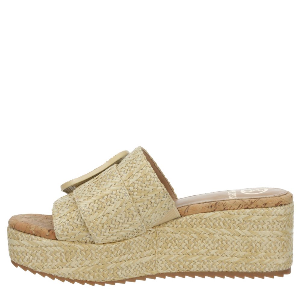 Natural Sam & Libby Womens Crysta Wedge Sandal | Rack Room Shoes