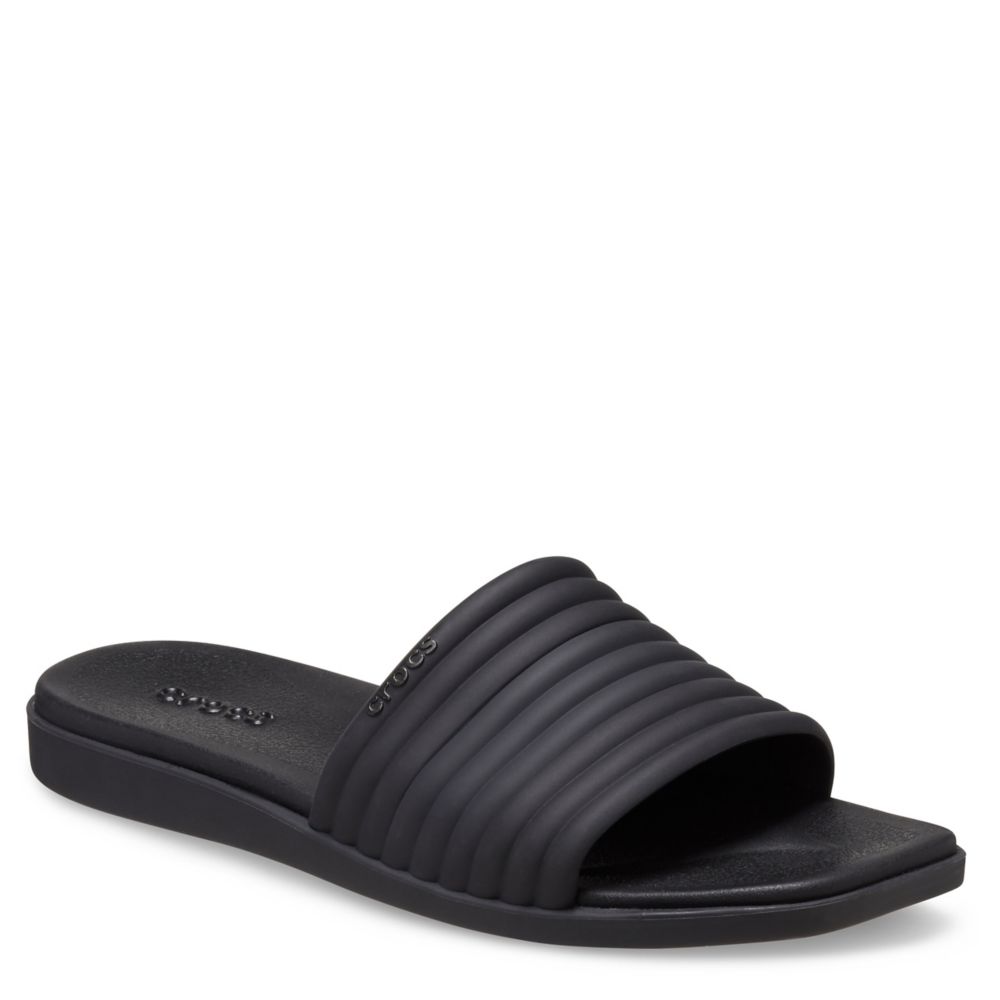 Black Crocs Womens Miami Slide Sandal | Rack Room Shoes