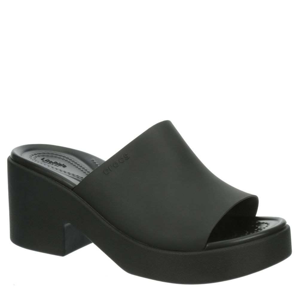 Crocs Women's Brooklyn Slide Heel in Black/Black | NEON Canada