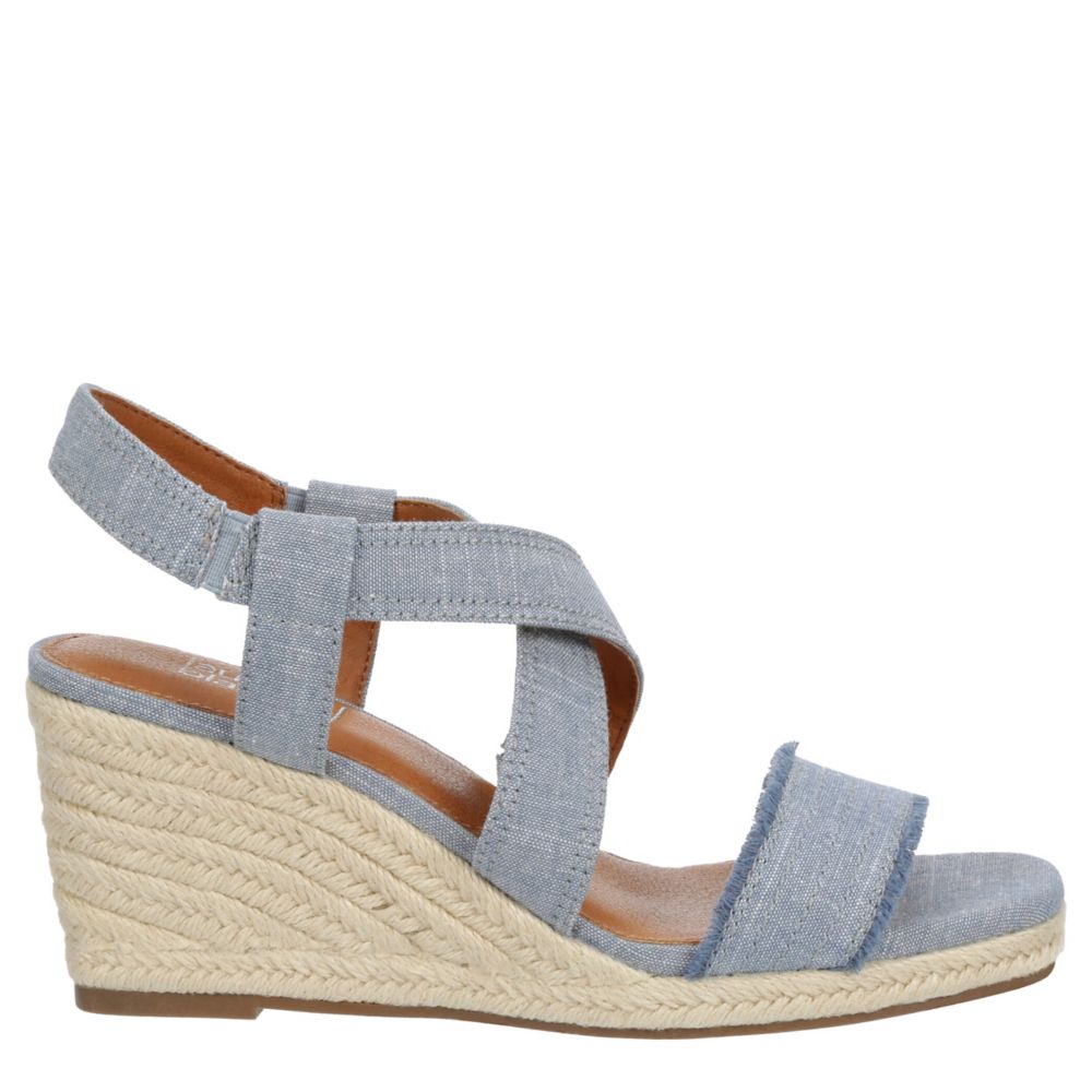 Denim Lauren Blakwell Womens Felicity Wedge Sandal | Rack Room Shoes