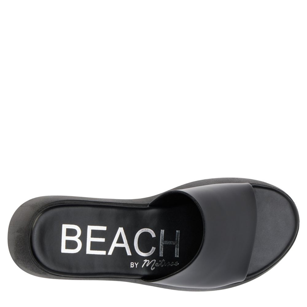 Black Beach Womens Solar Wedge Sandal Rack Room Shoes