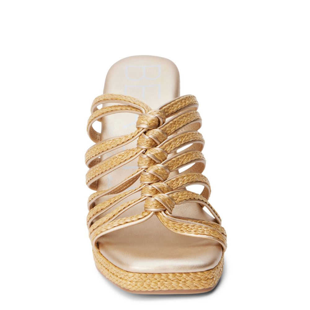 Beach Womens Laney Wedge Raffia