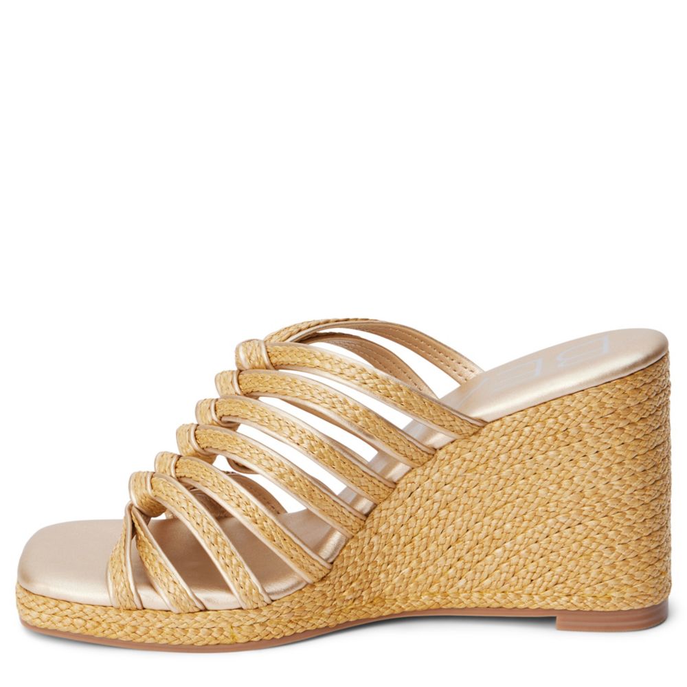 Beach Womens Laney Wedge Raffia