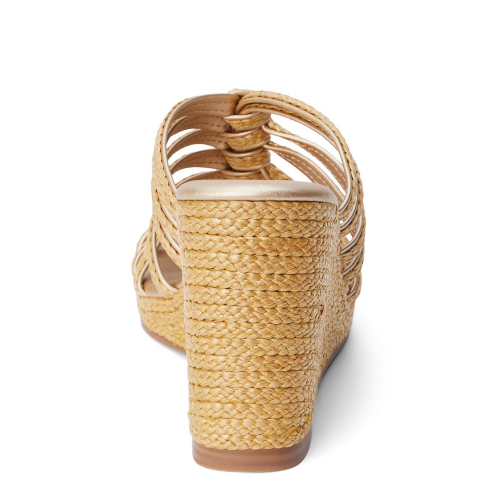 Beach Womens Laney Wedge Raffia