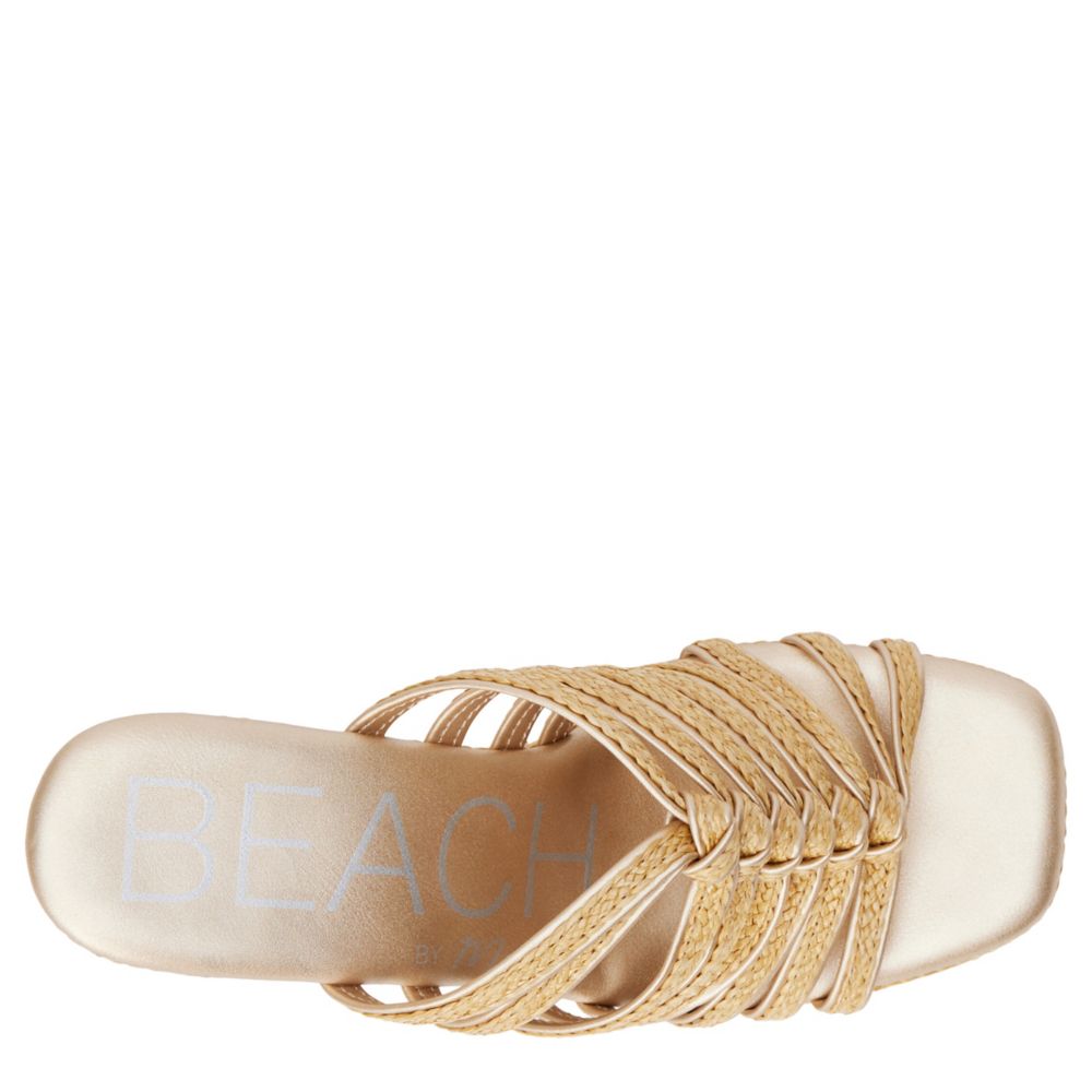 Beach Womens Laney Wedge Raffia