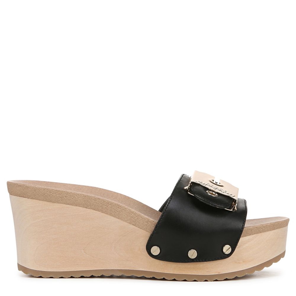 Black Dr. Scholl s Womens Original Life Wedge Sandal Rack Room Shoes