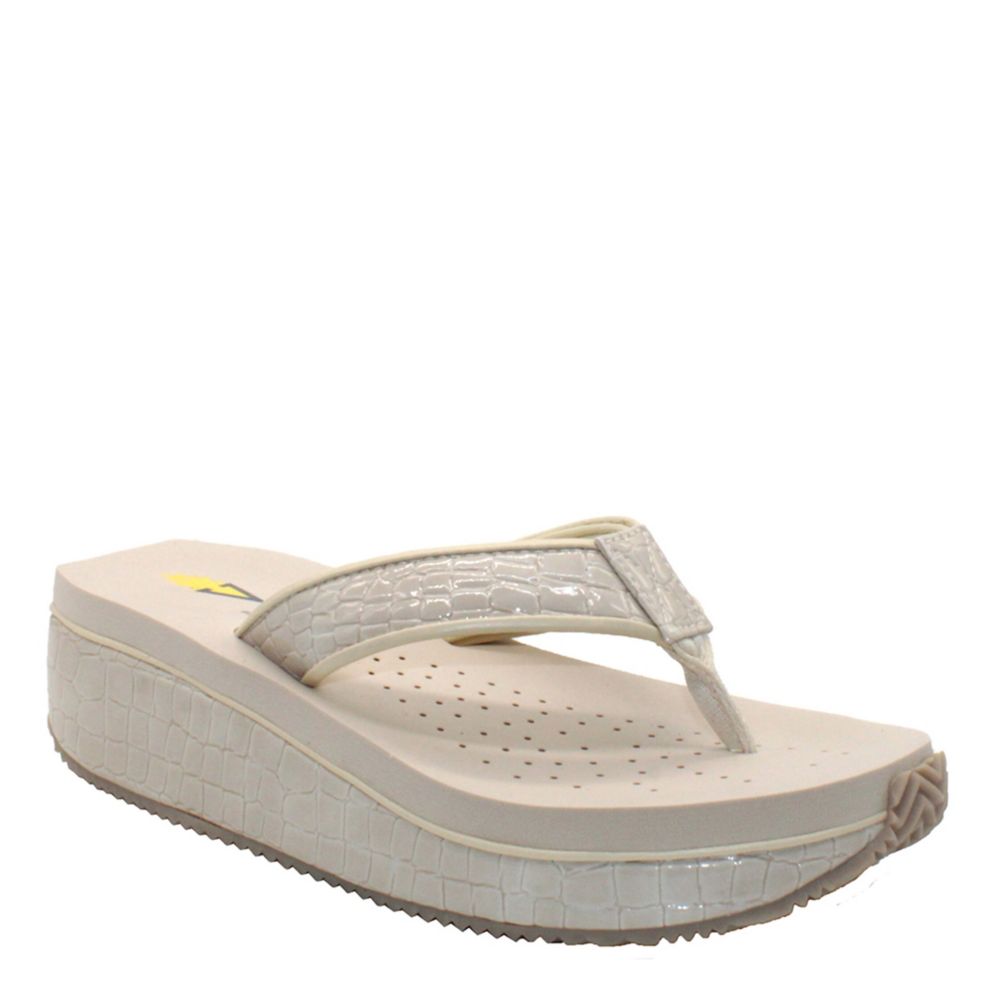 WOMENS MINI CROCO FLIP FLOP WEDGE