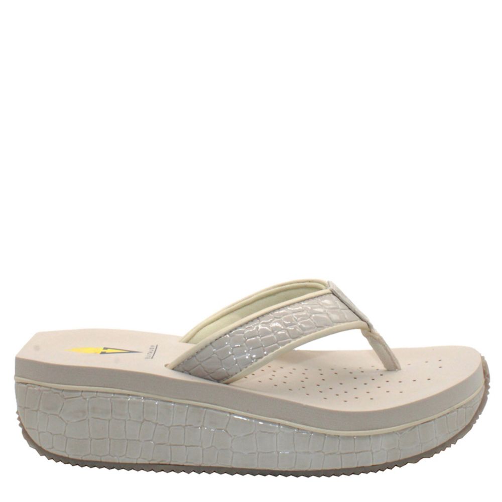 WOMENS MINI CROCO FLIP FLOP WEDGE