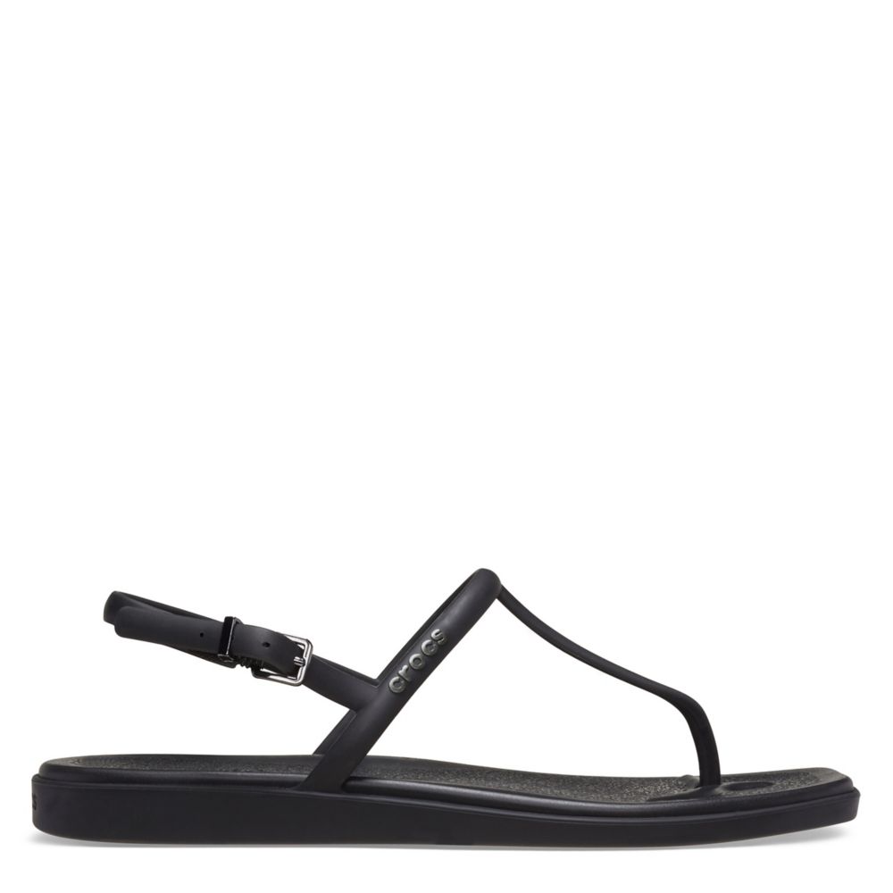 Black Crocs Womens Miami Thong Flip Sandal | Rack Room Shoes