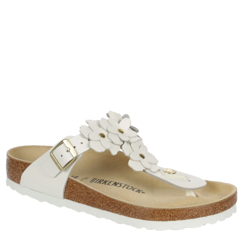 WOMENS GIZEH FLOWERS FOOTBED SANDAL