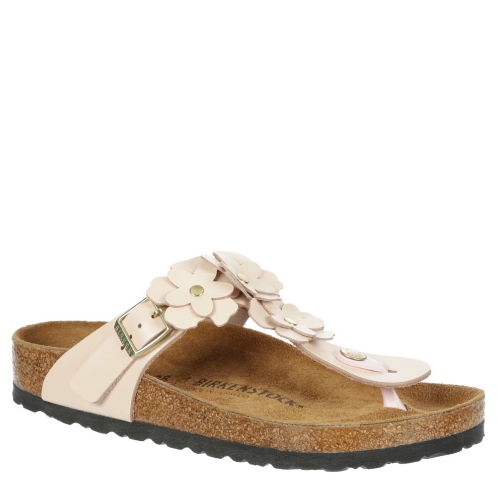 WOMENS GIZEH FLOWERS FOOTBED SANDAL