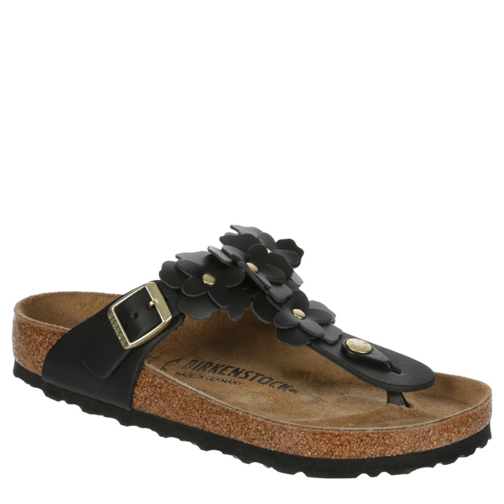 WOMENS GIZEH FLOWERS FOOTBED SANDAL