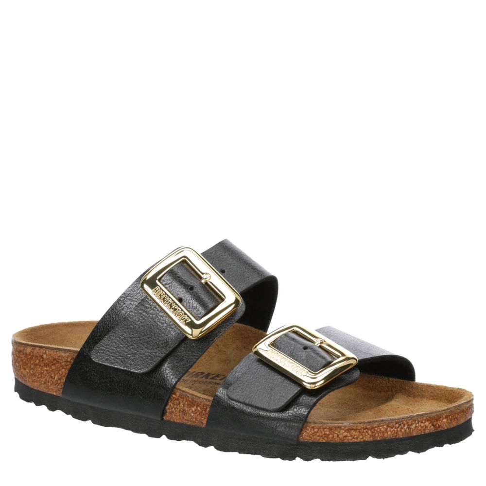 WOMENS SYDNEY LUXE BUCKLE FOOTBED SANDAL