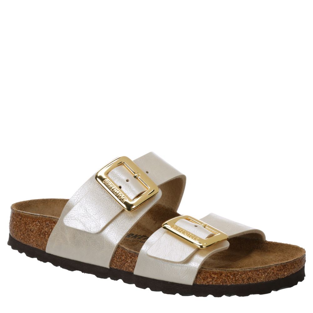 WOMENS SYDNEY LUXE BUCKLE FOOTBED SANDAL